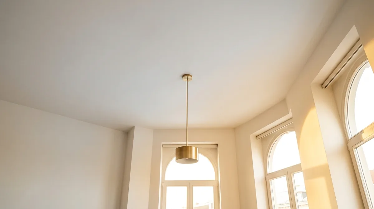 Smooth finished ceiling after popcorn removal